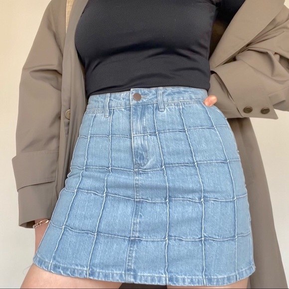 Forever 21 Patchwork Denim Skirt - Picture 2 of 4